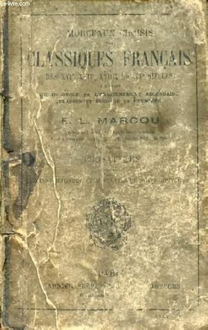 Seller image for MORCEAUX CHOISIS DES CLASSIQUES FRANCAIS DES XVIe, XVIIe, XVIIIe ET XIXe SIECLES, A L'USAGE DU IIe CYCLE DE L'E.S., PROSATEURS for sale by Le-Livre