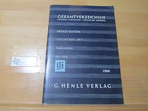 Bild des Verkufers fr Gesamtverzeichnis G. Henle Verlag 1986 zum Verkauf von Antiquariat im Kaiserviertel | Wimbauer Buchversand