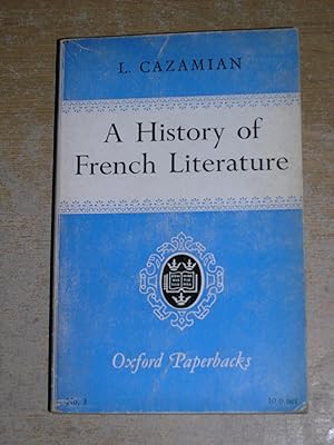 A History Of French Literature