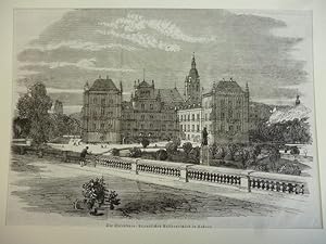 Orig. Holzstich - C - Die Ehrenburg herzogliches Residenzschloß in Coburg.