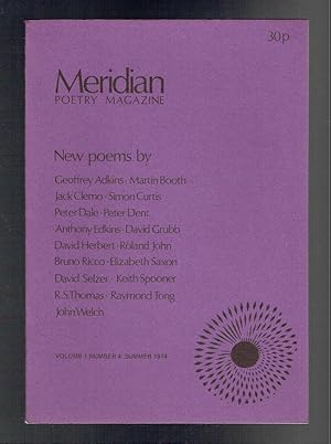 Bild des Verkufers fr Meridian Poetry Magazine Volume 1 Number4 Summer 1974 zum Verkauf von Sonnets And Symphonies