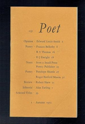 Seller image for Poet 1 Autumn 1972 for sale by Sonnets And Symphonies