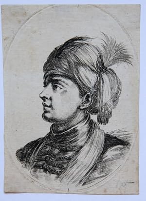 Antique print, etching | Young man in turban. ca. 1650, 1 p.