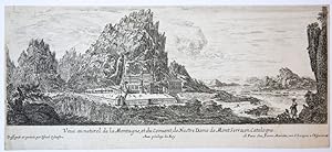 Antique print, etching | View on a cloister in Montserrat, published ca. 1650, 1 p.