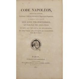 Bild des Verkufers fr Code Napoleon nouvelle edition conforme  l'edition originale de l'Imprimerie Imperiale, a laquelle on a ajoute. Les Lois Transitoires et une table analytique et raisonnee des matieres zum Verkauf von Libreria Antiquaria Giulio Cesare di Daniele Corradi