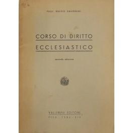 Bild des Verkufers fr Corso di diritto ecclesiastico zum Verkauf von Libreria Antiquaria Giulio Cesare di Daniele Corradi