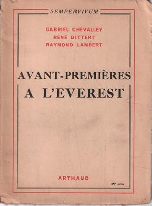 Seller image for Avant-premieres a l'everest for sale by librairie philippe arnaiz