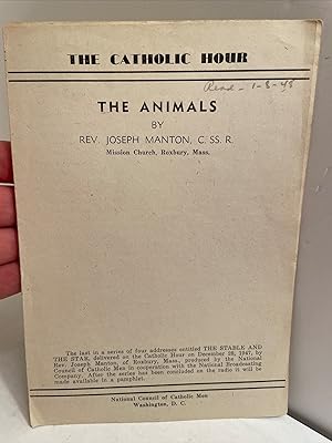 Bild des Verkufers fr The Animals (The Catholic Hour) zum Verkauf von Henry Stachyra, Bookseller