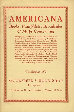 Americana: Books, pamphlets, broadsides & maps [cover title]