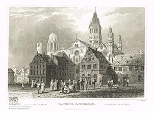 Domkirche zu Mainz. Mayence Cathedral. Cathedral de Mayence. Schöne Ansicht des Mainzer Doms mit ...