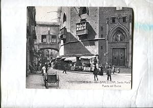 Seller image for Foto/Tarjeta: 1905-1915: Iglesia de Santa Maria del Mar (Barcelona) for sale by EL BOLETIN
