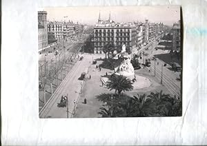 Seller image for Foto/Tarjeta: 1910-1915: Plaa Universitad de Barna con monumento Dr.Robert trasladado luego a Plaza Tetuan for sale by EL BOLETIN