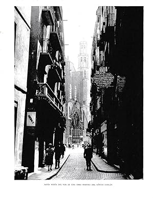 Bild des Verkufers fr LAMINA 6323: Santa Maria del Mar obra maestra del gotico catalan zum Verkauf von EL BOLETIN