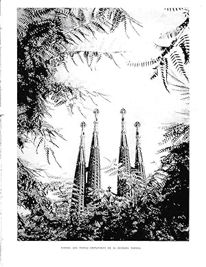 Bild des Verkufers fr LAMINA 6328: Torres del templo expiatorio de la Sagrada Familia zum Verkauf von EL BOLETIN