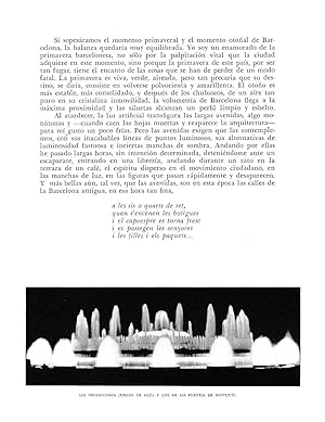 Bild des Verkufers fr LAMINA 6330: Los prodigiosos juegos de agua y luz de las fuentes de Montjuic zum Verkauf von EL BOLETIN