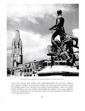 Bild des Verkufers fr LAMINA 6342: Monumento a los martires de la independenica al fondo San Feliu zum Verkauf von EL BOLETIN