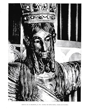 Bild des Verkufers fr LAMINA 6368: Majestad s XII Iglesia Santa Maria de Caldes de Montbui zum Verkauf von EL BOLETIN