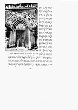Bild des Verkufers fr LAMINA 6330: Portada de ladrillo agramilado Convento de Santa Paula zum Verkauf von EL BOLETIN