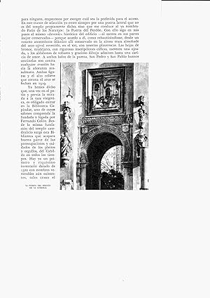 Bild des Verkufers fr LAMINA 6336: La puerta Del Perdon de la catedral zum Verkauf von EL BOLETIN