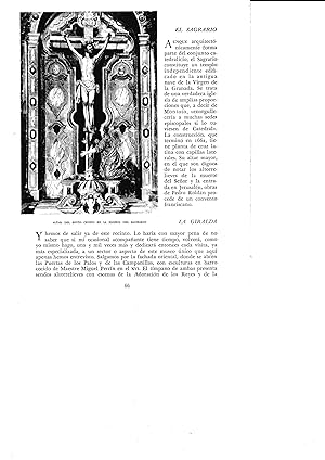 Bild des Verkufers fr LAMINA 6343: Altar del Santo Cristo de la iglesia del Sagrario zum Verkauf von EL BOLETIN