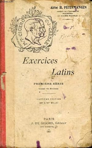 Bild des Verkufers fr EXERCICES LATINS, 1re SERIE, CLASSE DE 6e zum Verkauf von Le-Livre