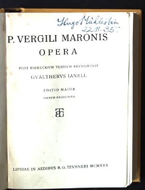 Bild des Verkufers fr Vergili Maronis Opera zum Verkauf von books4less (Versandantiquariat Petra Gros GmbH & Co. KG)