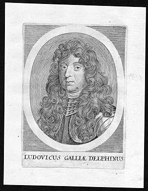 Bild des Verkufers fr Ludovicus Galliae Delphinus" - Louis, Dauphin of France (1661-1711) son of Luis XIV Portrait zum Verkauf von Antiquariat Steffen Vlkel GmbH