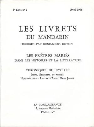 Seller image for Les Livrets du Mandarin 5 srie N 1 - Les prtres maris dans les histoires et la littrature for sale by LES TEMPS MODERNES