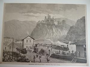 Orig. Holzstich - Südtirol - Sigmundskron.