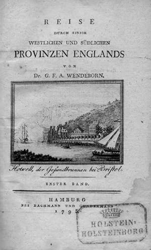 Bild des Verkufers fr Reise durch einige westlichen und sdlichen Provinzen Englands. 2 Bde. in 1. zum Verkauf von Mller & Grff e.K.