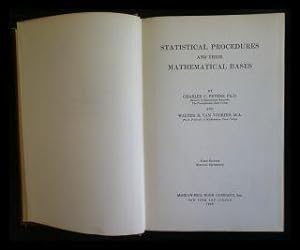 Seller image for Statistical Procedures and their Mathematical Bases for sale by ANTIQUARIAT Franke BRUDDENBOOKS