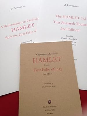 Seller image for A Reproduction in Facsimile of HAMLET from the First Folio of 1623, 2nd Edition (with Prospectus); HAMLET 3x2 Text Research Toolset Prospectus for sale by Griswold Books
