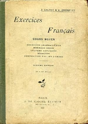 Seller image for EXERCICES FRANCAIS, COURS MOYEN for sale by Le-Livre