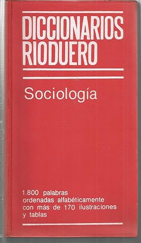 Bild des Verkufers fr DICCIONARIO RIODUERO SOCIOLOGIA zum Verkauf von CALLE 59  Libros