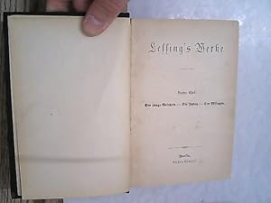 Seller image for Der junge Gelehrte. Die Juden. Der Misogyn. Der Freigeist. Der Schatz. Damon. Die alte Jungfer. Laokoon. (In einem Band). Lessing's Werke, 4. - 6. Teil. for sale by Antiquariat Bookfarm