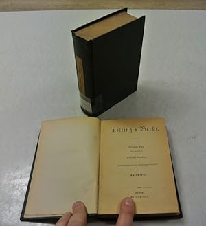 Bild des Verkufers fr Classische Literatur. Bildende Knste. Lessing's Werke, 13. Theil. 1. + 2. Abteilung. zum Verkauf von Antiquariat Bookfarm
