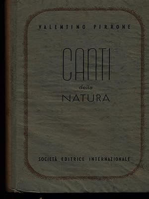 Bild des Verkufers fr Canti della natura zum Verkauf von Librodifaccia