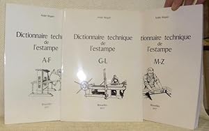 Bild des Verkufers fr Dictionnaire technique de l'estampe. 3 Volumes: A-F, G-L et M-Z. zum Verkauf von Bouquinerie du Varis
