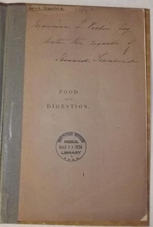 Immagine del venditore per Food And Its Digestion venduto da Lola's Antiques & Olde Books