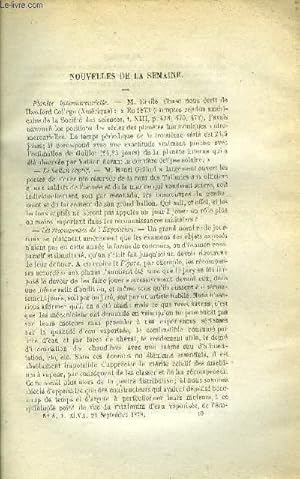 Image du vendeur pour LES MONDES (COSMOS) N 4 - Plante intermercurielle, Les rcompenses de l'exposition, Un volcan en activit dans la lune, Conservation du poisson par une pression hydraulique, Polissage des obus, Vernis d'ambre, Prix de la socit hollandaise des sciences mis en vente par Le-Livre