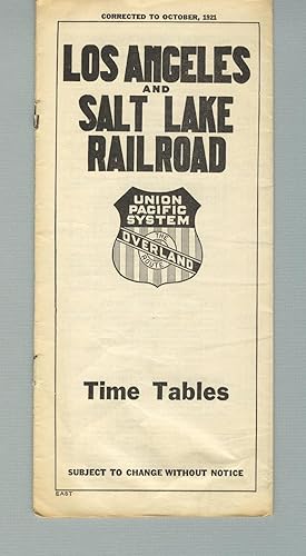 Los Angeles and Salt Lake Railroad. Time tables [panel title]