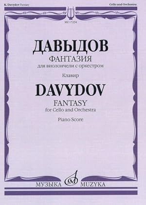 Bild des Verkufers fr Carl Davydov. Fantasy for Cello & orchestra. Piano score. Ed. by Vladimir Tonkha. zum Verkauf von Ruslania