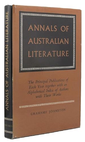 Seller image for ANNALS OF AUSTRALIAN LITERATURE for sale by Kay Craddock - Antiquarian Bookseller