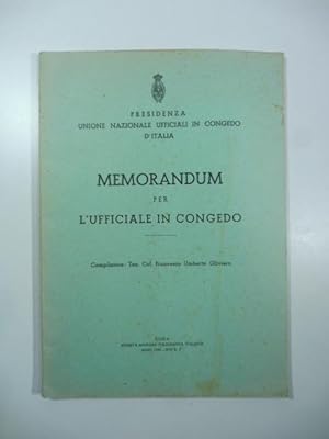 Memorandum per l'ufficiale in congedo