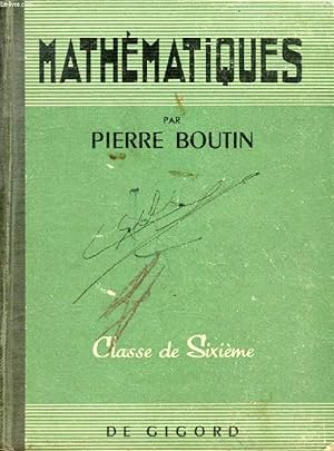 Bild des Verkufers fr MATHEMATIQUES, CLASSE DE 6e zum Verkauf von Le-Livre