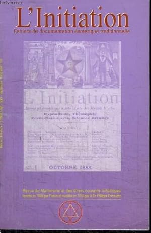 Seller image for REVUE : L'INITIATION - PHILOSOPHIE THEOSOPHIE SPIRITUALITE FRANC-MACONNERIE - REVUE DU MARTINISME ET DES DIVERS COURANTS INITIATIQUES - N3 - juillet aout sept 2008 for sale by Le-Livre