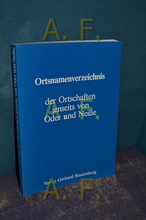 Bild des Verkufers fr Ortsnamenverzeichnis der Ortschaften jenseits von Oder und Neie. bearb. von M. Kaemmerer zum Verkauf von Antiquarische Fundgrube e.U.