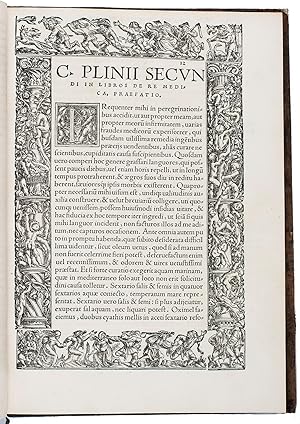 De re medica huic volumini insunt.[Colophon: Basel, Andreas Cratander, 1528]. Folio. With woodcut...