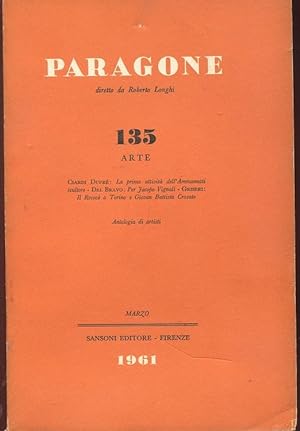 PARAGONE ARTE - 1961 - numero 135 del marzo 1961 (direttore ROBERTO LONGHI), Firenze, Sansoni, 1961