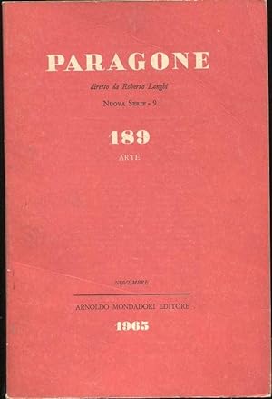 PARAGONE ARTE - 1965 - numero 189 del novembre 1965 (direttore ROBERTO LONGHI), Milano, Mondadori...